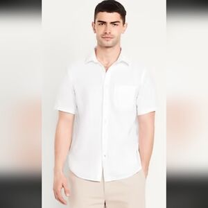 Old Navy Men's White Casual Button Down Shirt